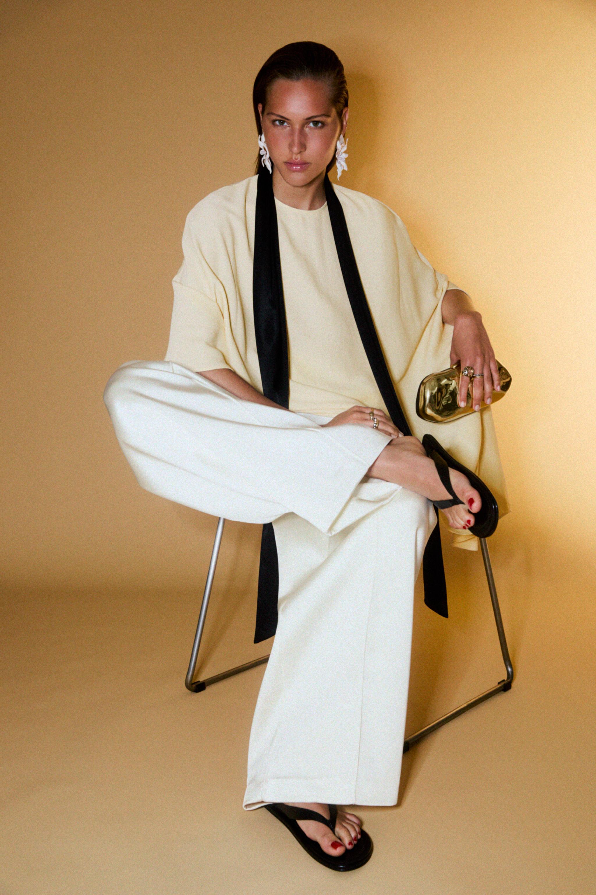 ZW COLLECTION ASYMMETRIC SCARF BLOUSE